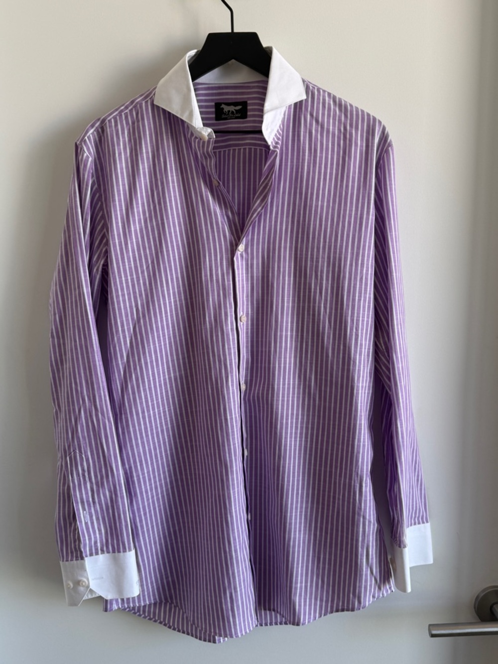 Men's Silver Fox Label Stripe Dress Shirt